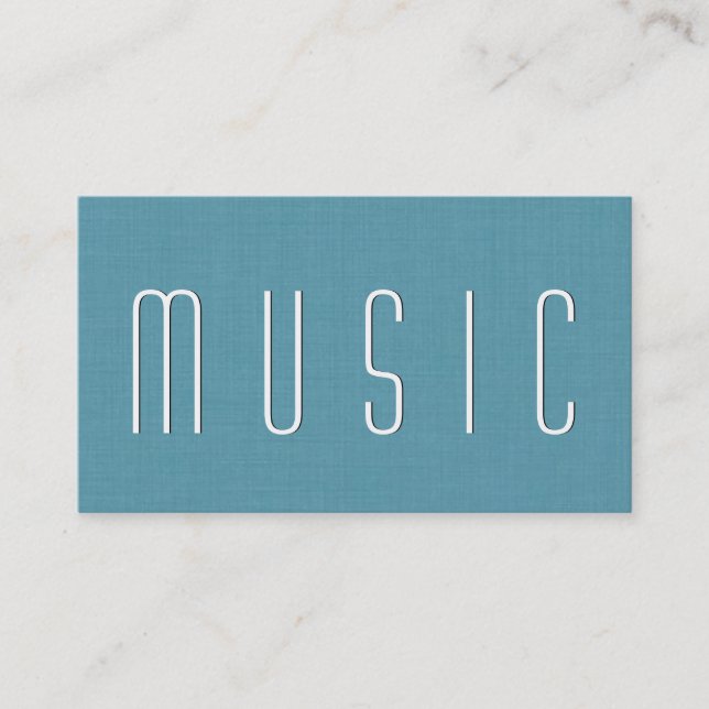 Carte De Visite Aqua MUSIC TEACHER Style simple V53 (Devant)