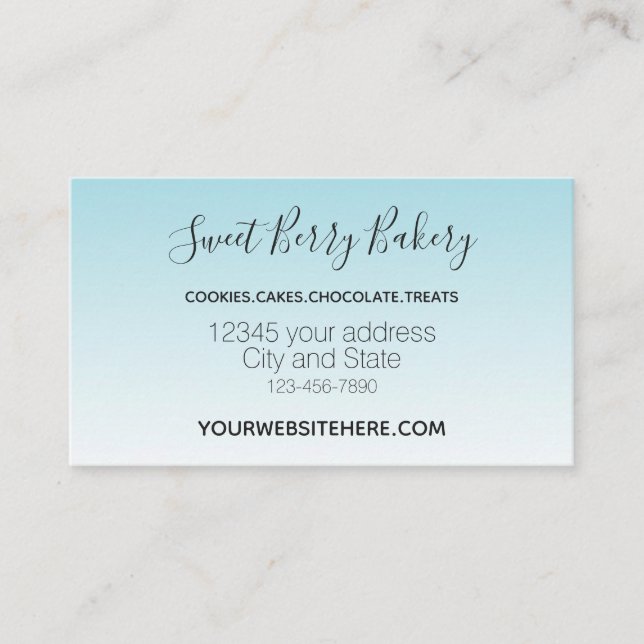 Carte De Visite Aqua Ombre (Devant)