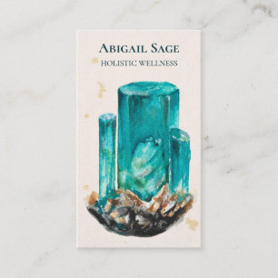Carte De Visite Aquamarine Crystal Holistic Spirituel Yoga