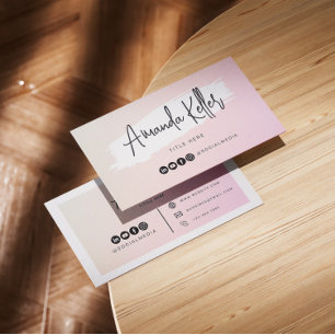 Carte De Visite Aquarelle Abstact Minimale Bussines