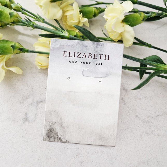 Carte De Visite Aquarelle Abstrait Boho Beach Écran d'oreille (Créateur téléchargé)