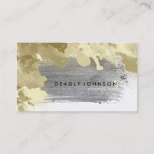 Carte De Visite Aquarelle Abstrait Elégant Cool Jaune Nature