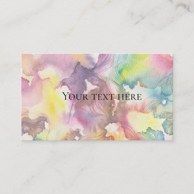 Carte De Visite  Aquarelle Abstraite  (Devant)