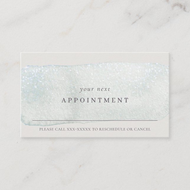Carte De Visite Aquarelle Abstraite Aqua Silver Stoke (Devant)