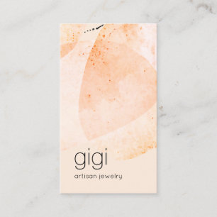 Carte De Visite Aquarelle Abstraite en terre cuite artificielle Bo