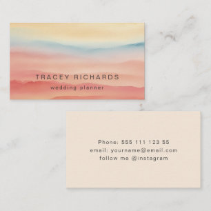 Carte De Visite Aquarelle Abstraite minimaliste