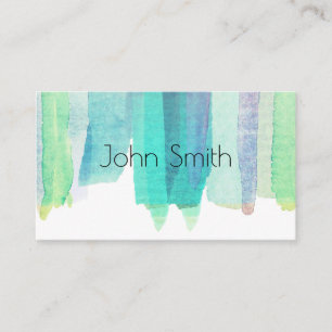 Carte De Visite aquarelle abstraite moderne coloré personnalisé