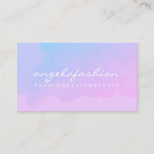 Carte De Visite Aquarelle Abstraite Ombre rose Classy