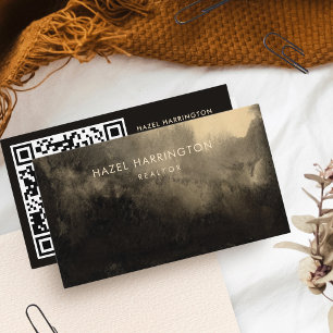 Carte De Visite Aquarelle Abstraite scannable de code QR