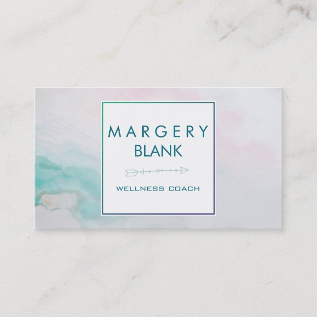 Carte De Visite Aquarelle Agate Stone Wellness (Devant)