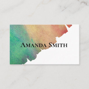 Carte De Visite aquarelle artistique design moderne abstrait