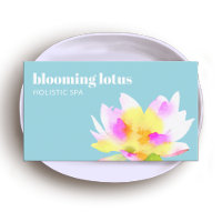 Aquarelle artistique Lotus Fleur Bleu clair