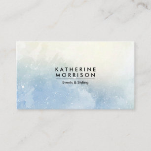 Carte De Visite Aquarelle bleue