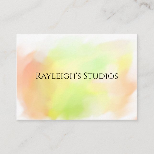 Carte de visite aquarelle Boho Cottage Shabby Chic (Devant)