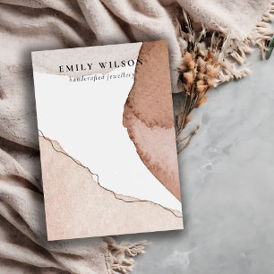 Carte De Visite Aquarelle Brown Abstraite