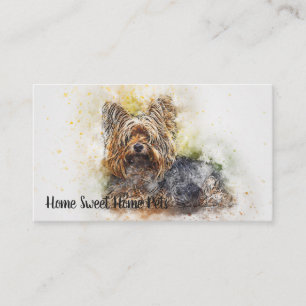 Carte de visite aquarelle Chien