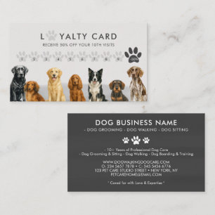 Carte De Visite Aquarelle Chien races Animaux Grooming Vet Loyauté