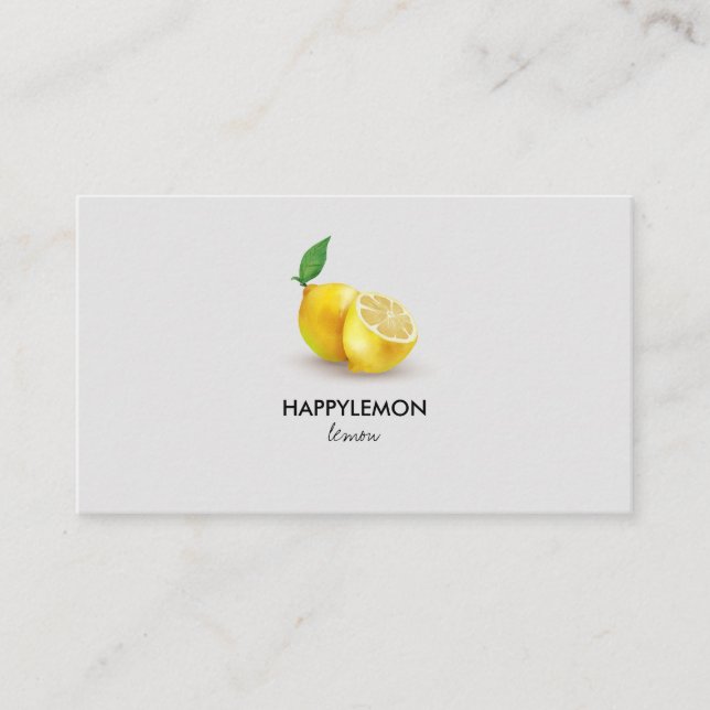 Carte De Visite Aquarelle Citron citron vert lime (Devant)