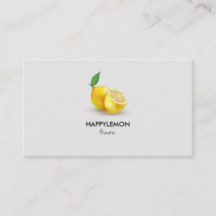 Carte De Visite Aquarelle Citron citronné citron