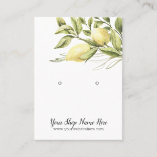 Carte De Visite Aquarelle Citrons Blanc Elevage