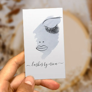Carte De Visite Aquarelle classique Lashes Artiste maquillage de b