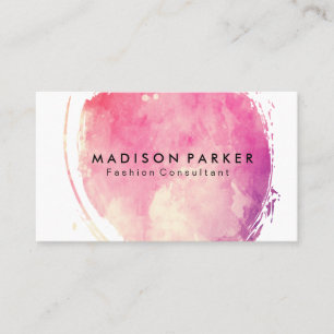 Carte De Visite Aquarelle contemporaine brossée