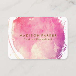 Carte De Visite Aquarelle contemporaine Sepia brossée / colorée