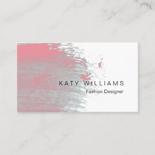 Carte De Visite Aquarelle couleur rose pâle Splatter Peinture simp