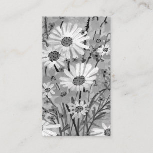 Carte De Visite Aquarelle Daisy Bouquet Élégant Chic Floral