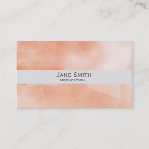 Carte De Visite Aquarelle d'art orange moderne design