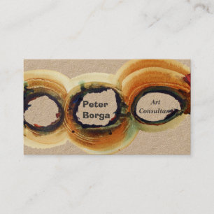 Carte De Visite Aquarelle de la Terre rouille    Artistes abstrait