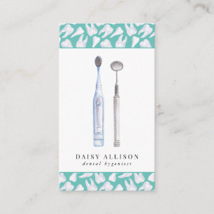 Carte De Visite Aquarelle Dentiste dentaire Hygiéniste dentaire