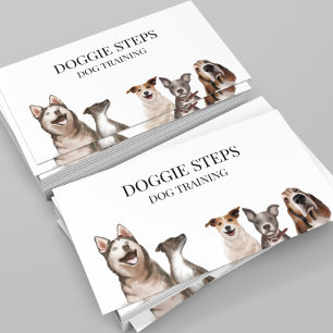 Carte De Visite Aquarelle d'entraînement de chien Services pour an