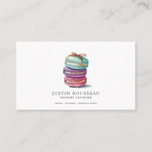 Carte De Visite Aquarelle Dessert Traiteur Baker Chef pâtisserie