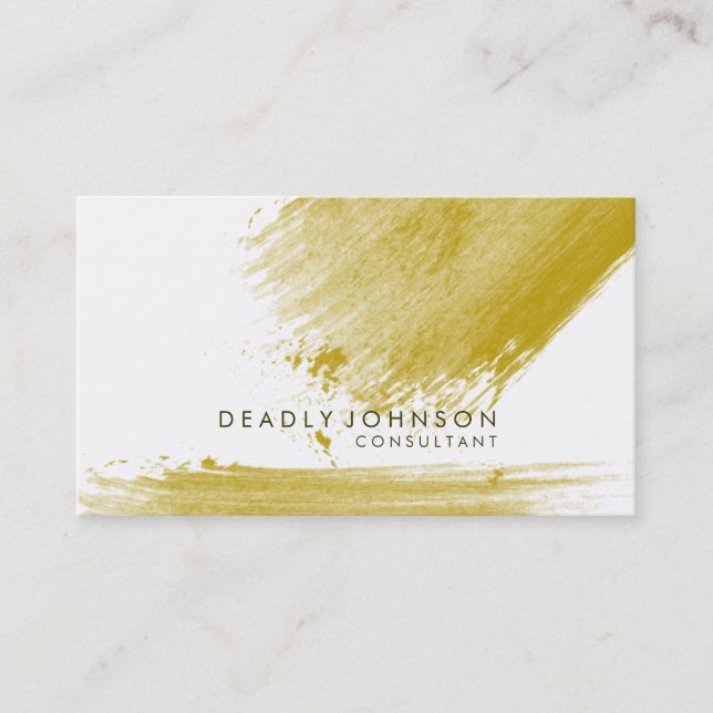 Carte De Visite Aquarelle Elegant Simple Splatter Abstrait (Devant)