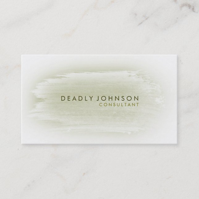 Carte De Visite Aquarelle Elegant Simple Splatter Abstrait (Devant)