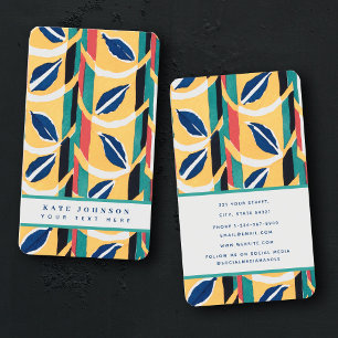 Carte De Visite Aquarelle élégante Abstraite rétro Vintage colorée