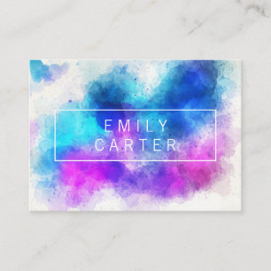 Carte De Visite Aquarelle Expressive Colorée