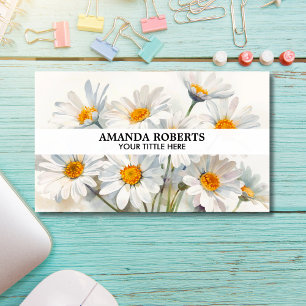 Carte De Visite Aquarelle Fleur Personnel