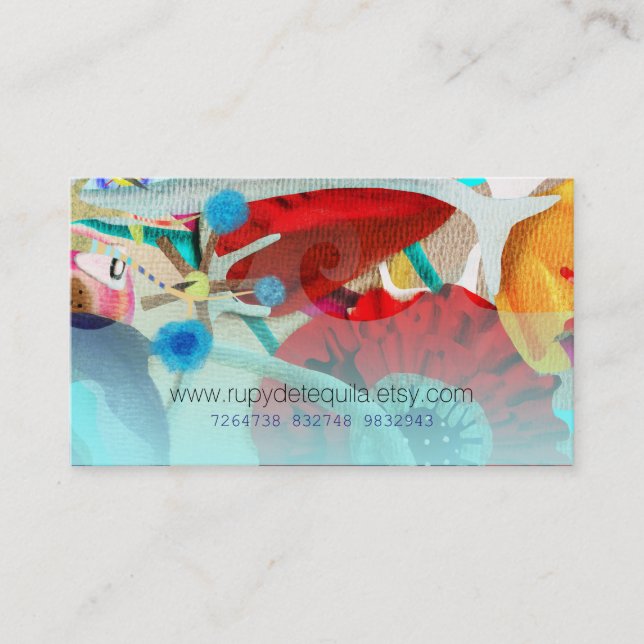 Carte De Visite Aquarelle Floral Designer (Devant)