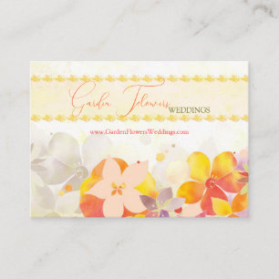 Carte De Visite Aquarelle Floral Wedding planner