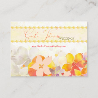 Carte De Visite Aquarelle Floral Wedding planner