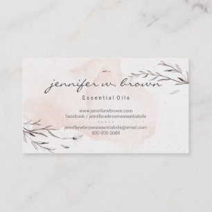 Carte De Visite Aquarelle Florale sur mesure Huiles essentielles
