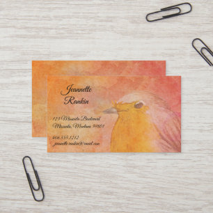 Carte De Visite Aquarelle Flying Bird