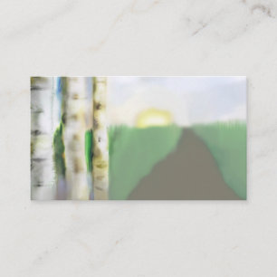Carte de visite aquarelle gris bleu fumé Burch