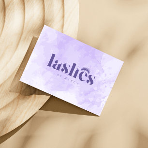 Carte De Visite Aquarelle Lashes & Brosses Artiste maquillage