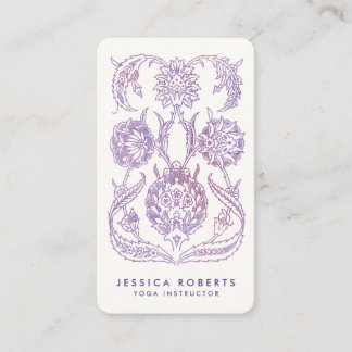 Carte De Visite Aquarelle Lavande Floral Bohème Design