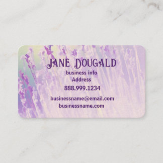 Carte De Visite Aquarelle Lavande Floral Classic Writer's Busine
