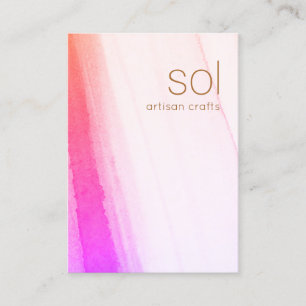 Carte De Visite Aquarelle magenta rose artistique