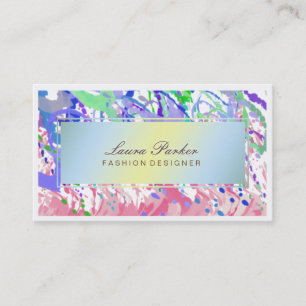 Carte De Visite Aquarelle Maquillage Artiste Cheveux Styliste Or b